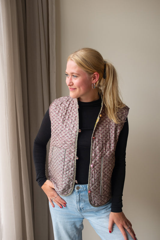 Reversible silk waistcoat NO.3