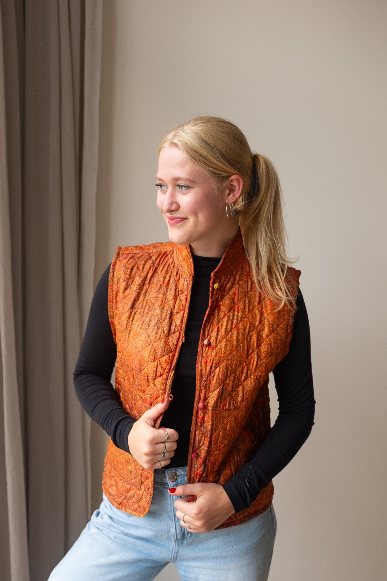 Reversible silk waistcoat NO.3