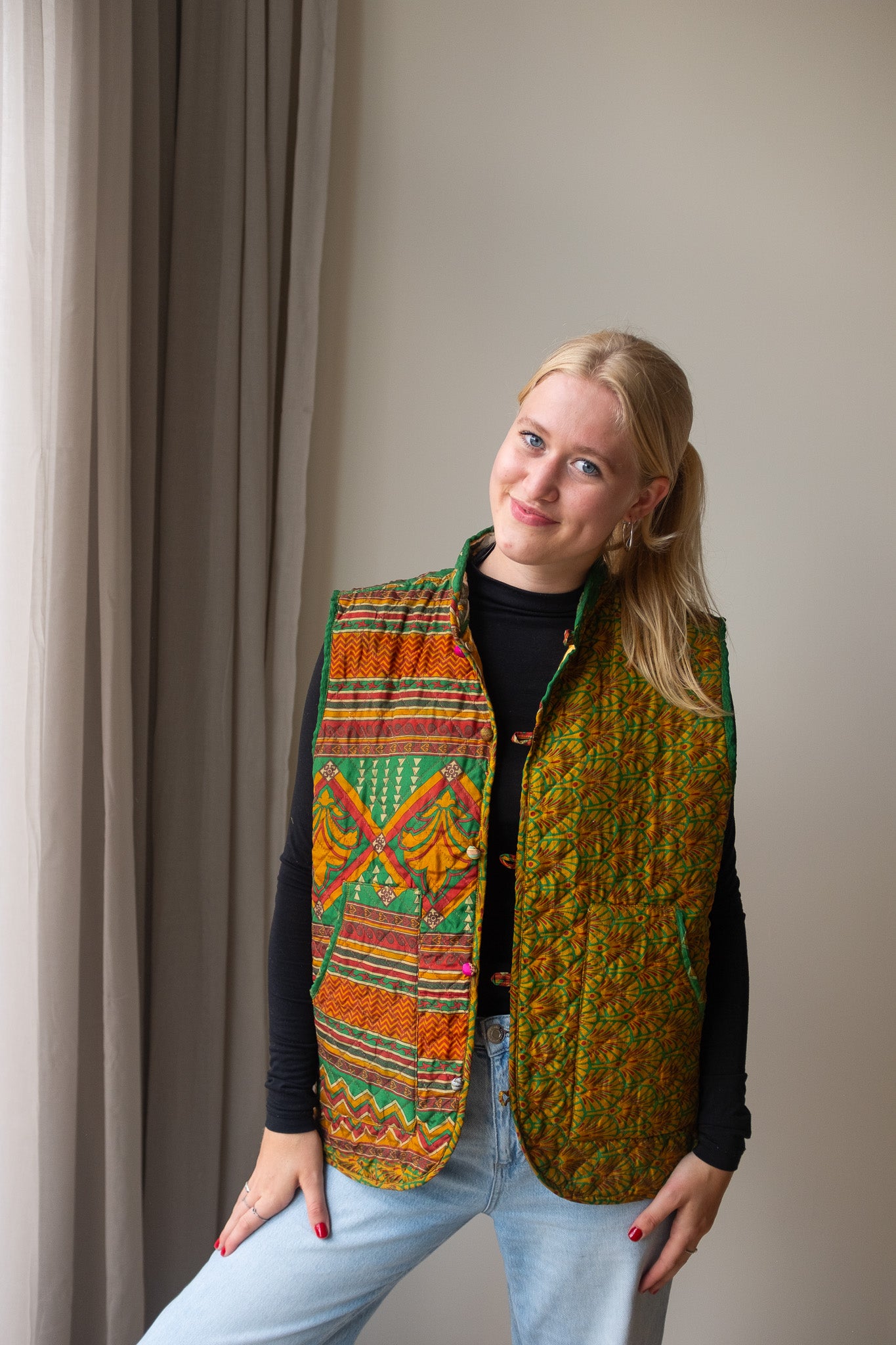 Reversible silk waistcoat NO.3