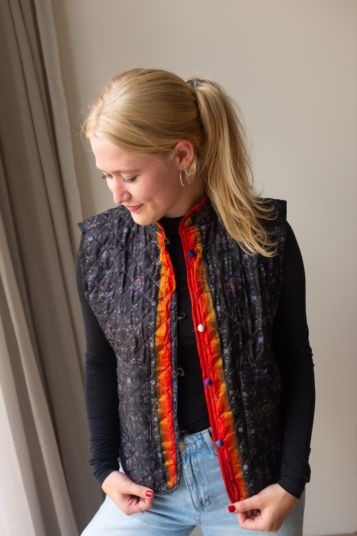 Reversible silk waistcoat NO.3