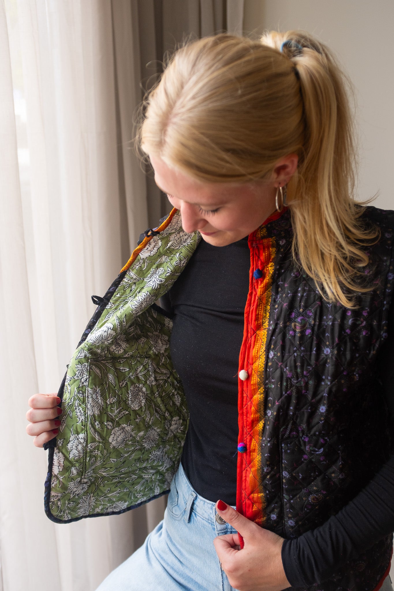 Reversible silk waistcoat NO.3