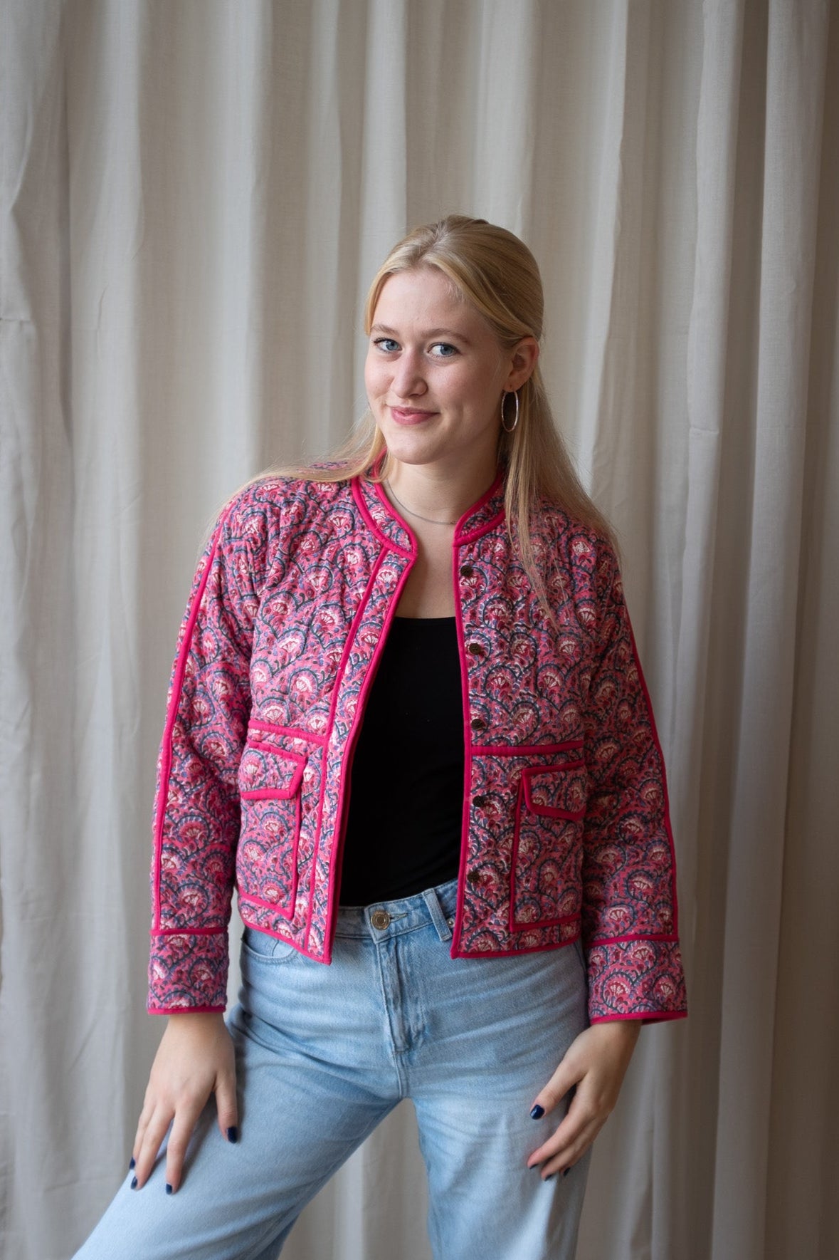 Block print jacket NO.1