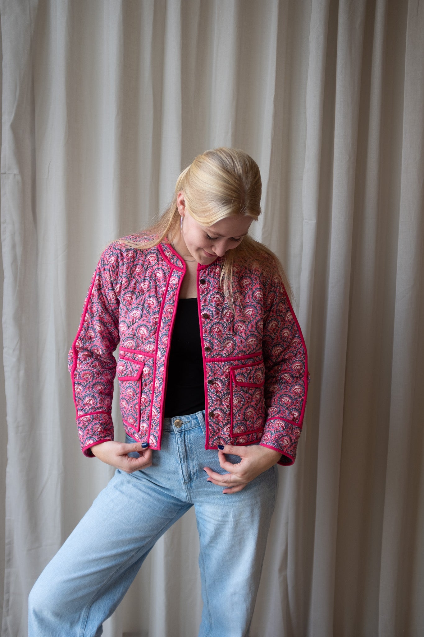 Block print jacket NO.1