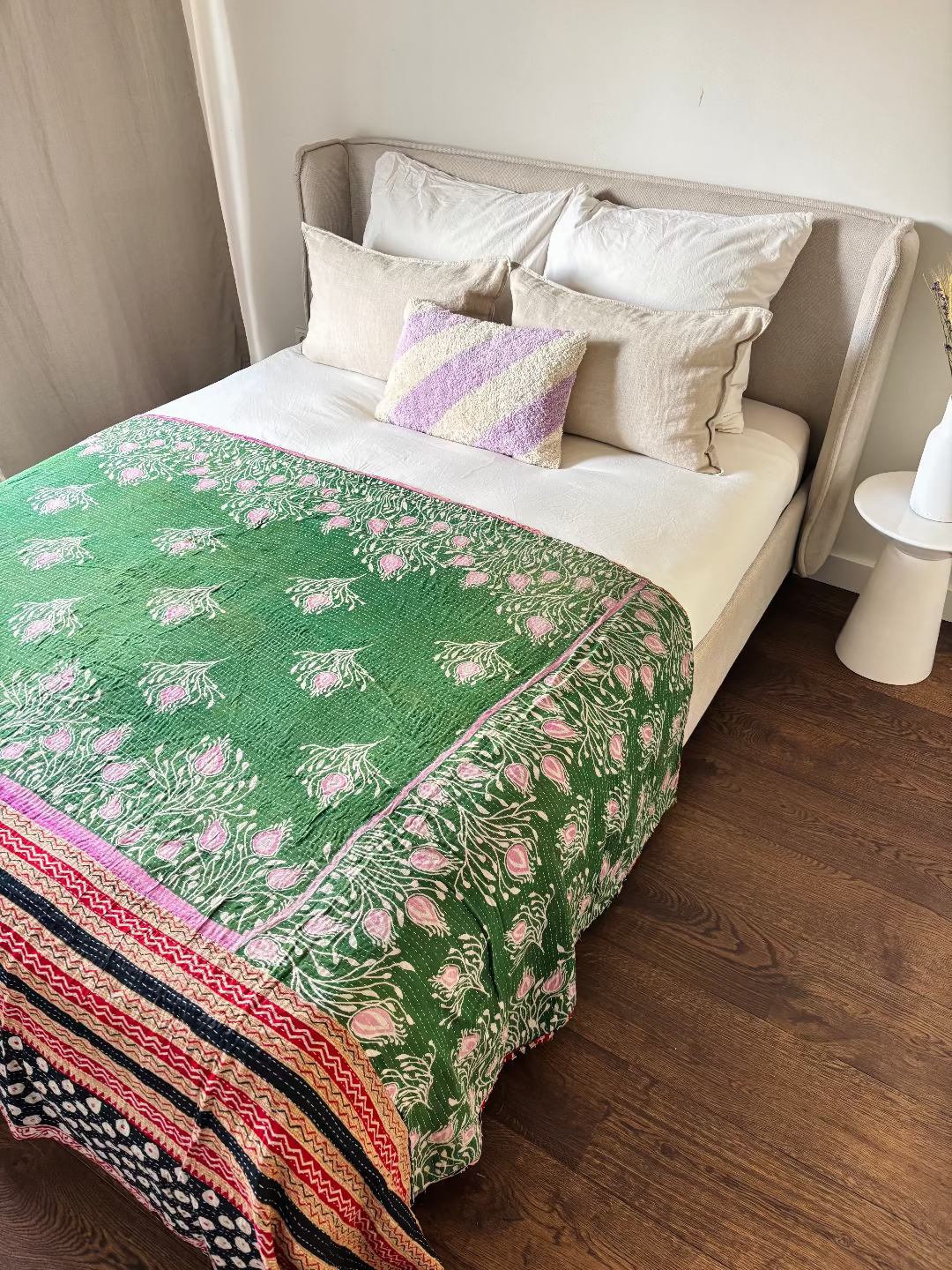 Reversible kantha blanket NO.1