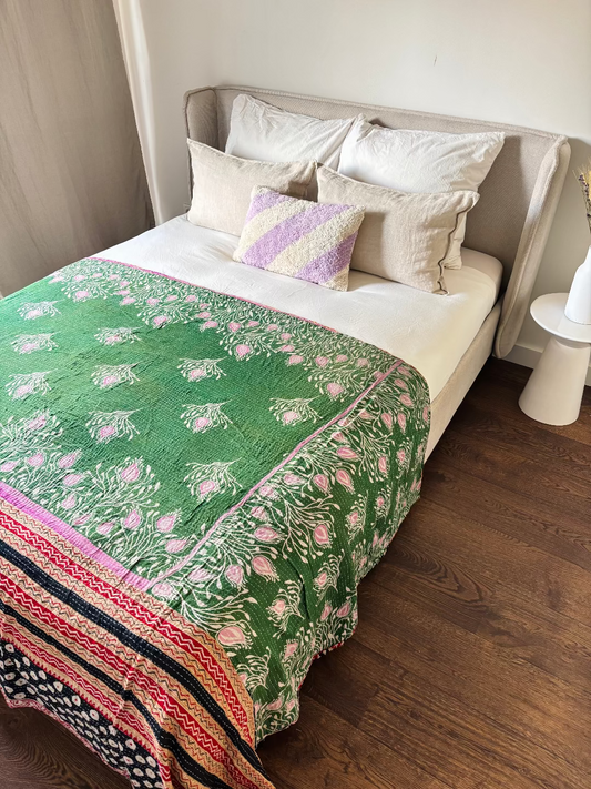 Reversible kantha blanket NO.1