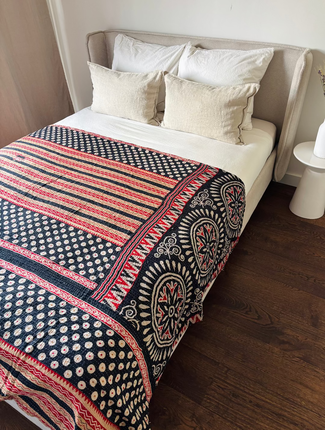 Reversible kantha blanket NO.1