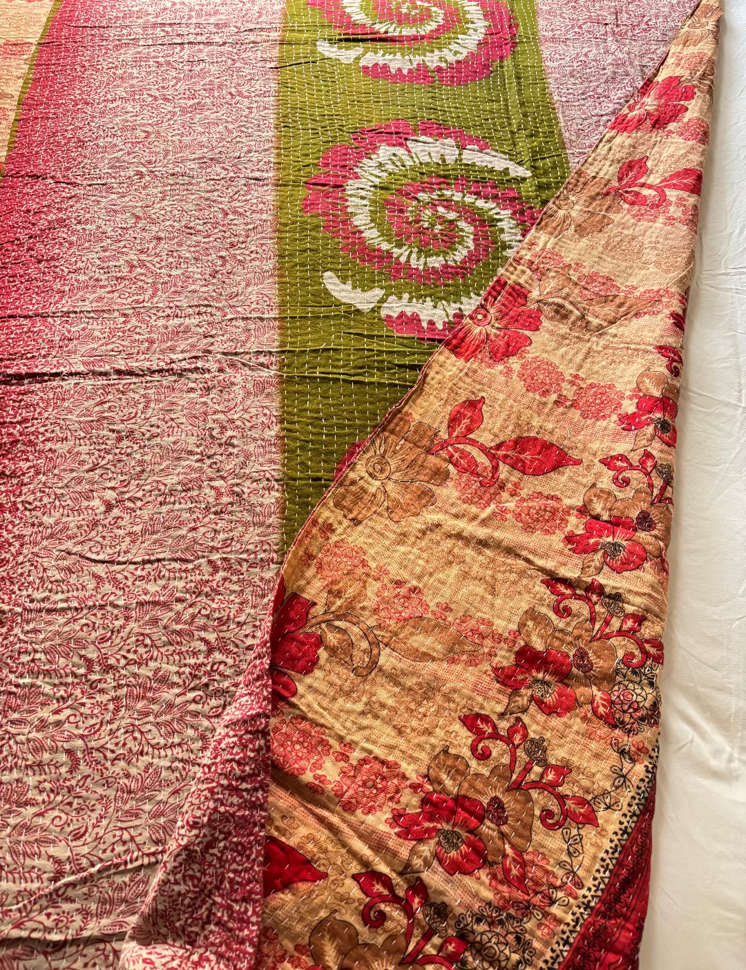 Reversible kantha blanket NO.1