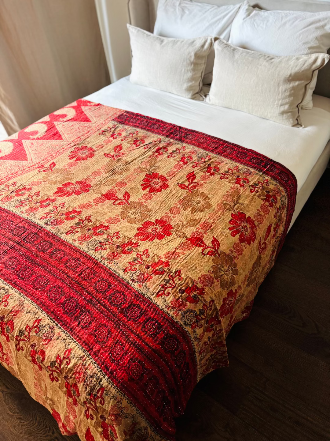 Reversible kantha blanket NO.1