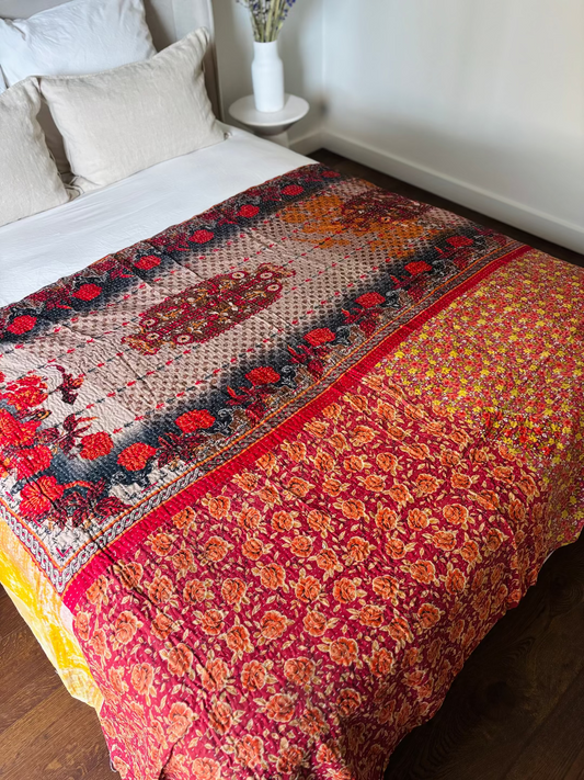 Reversible kantha blanket NO.1