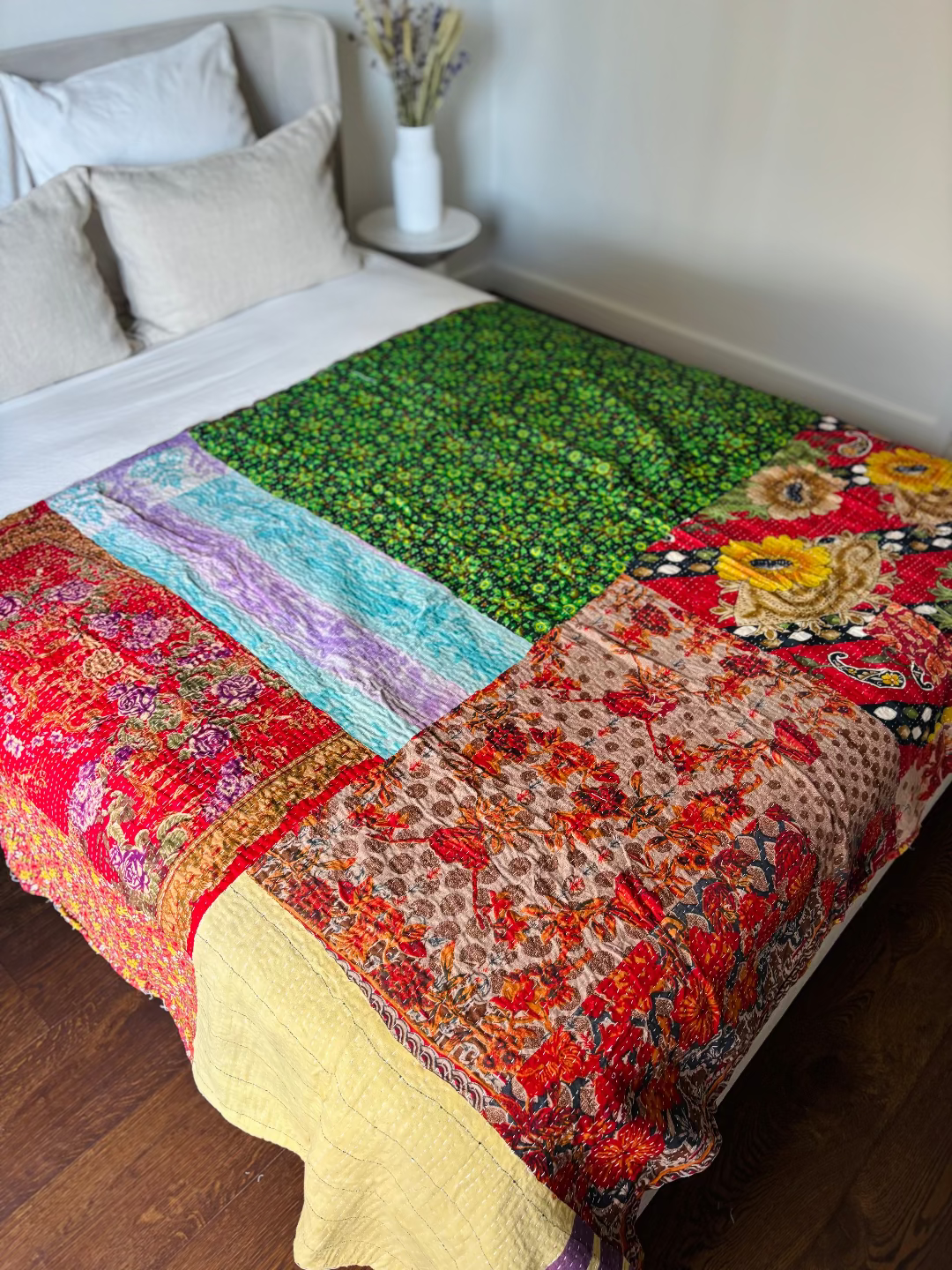 Reversible kantha blanket NO.1