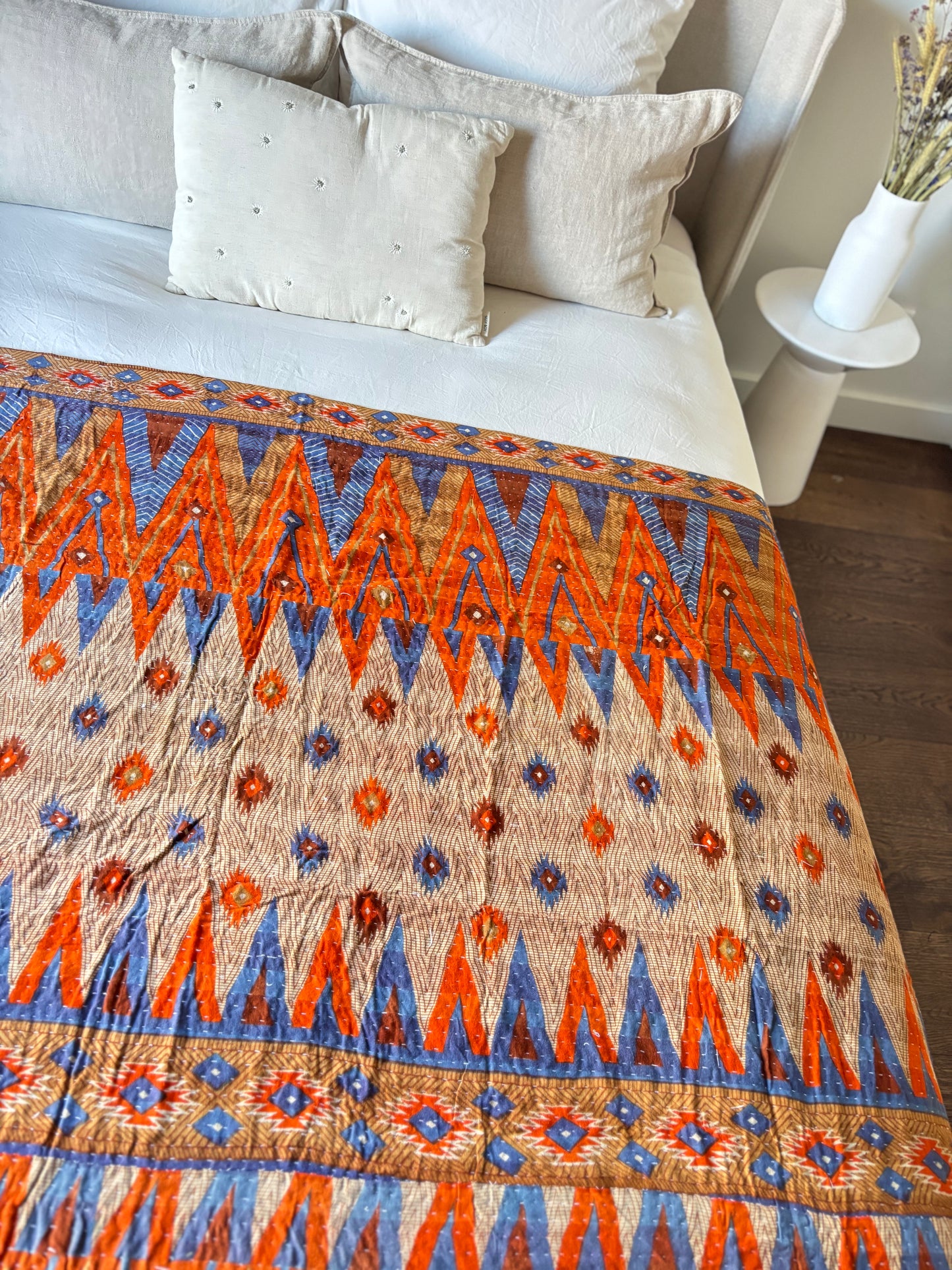 Reversible kantha blanket NO.1
