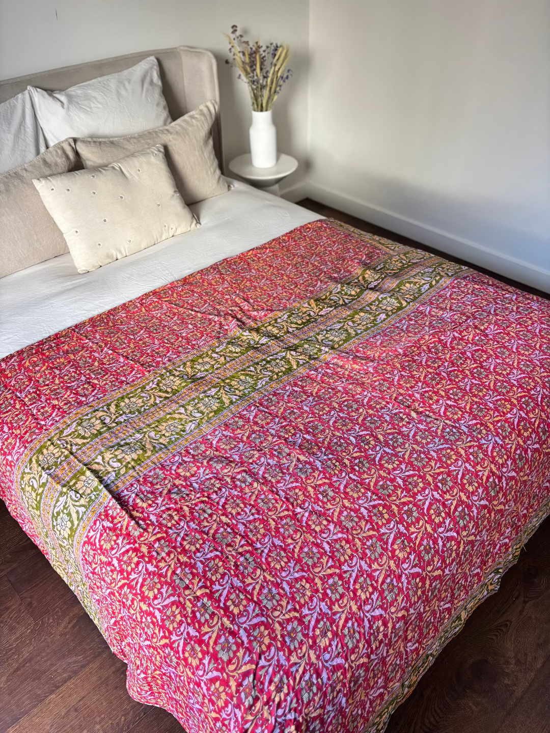 Reversible kantha blanket NO.1