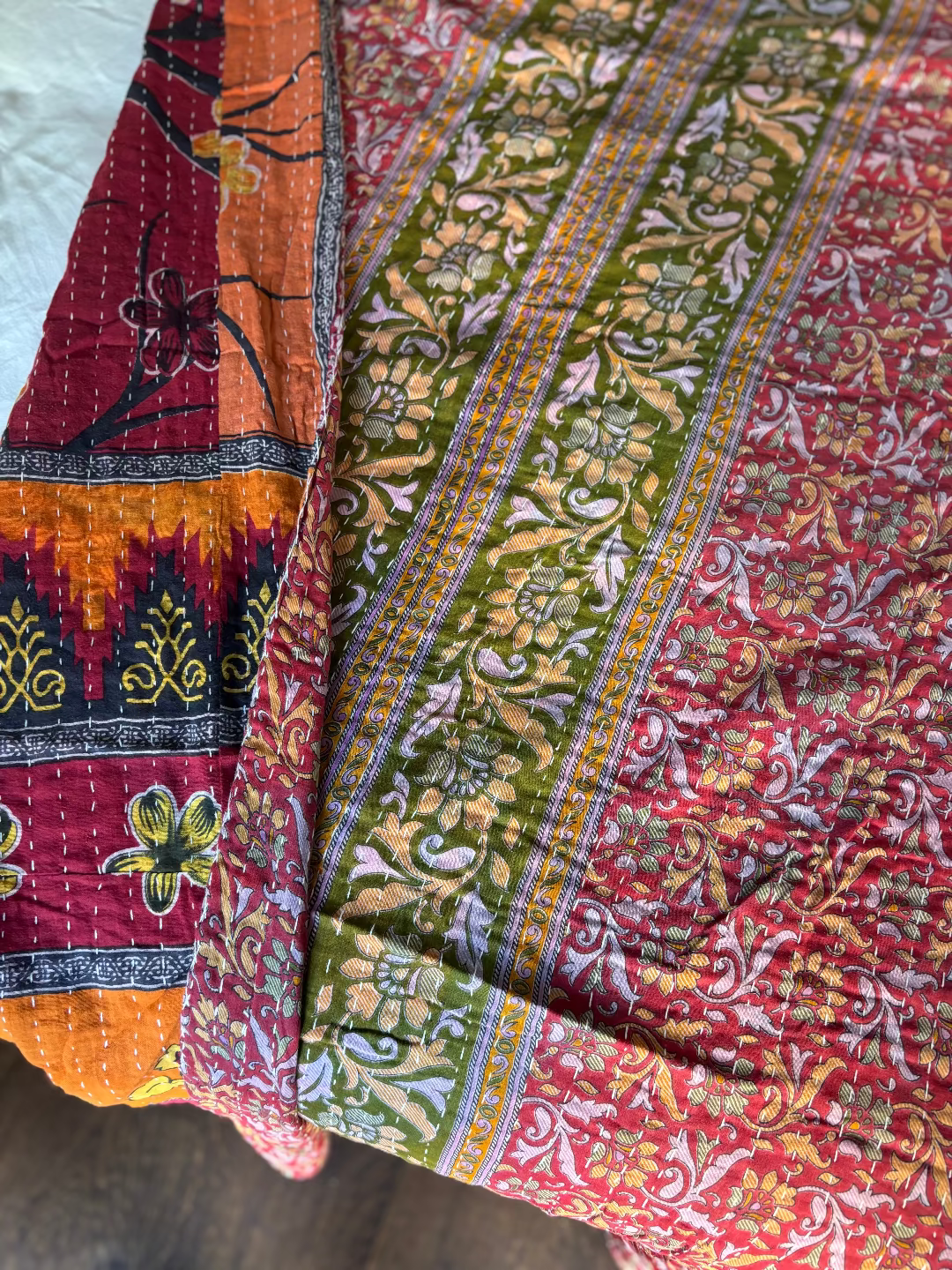 Reversible kantha blanket NO.1