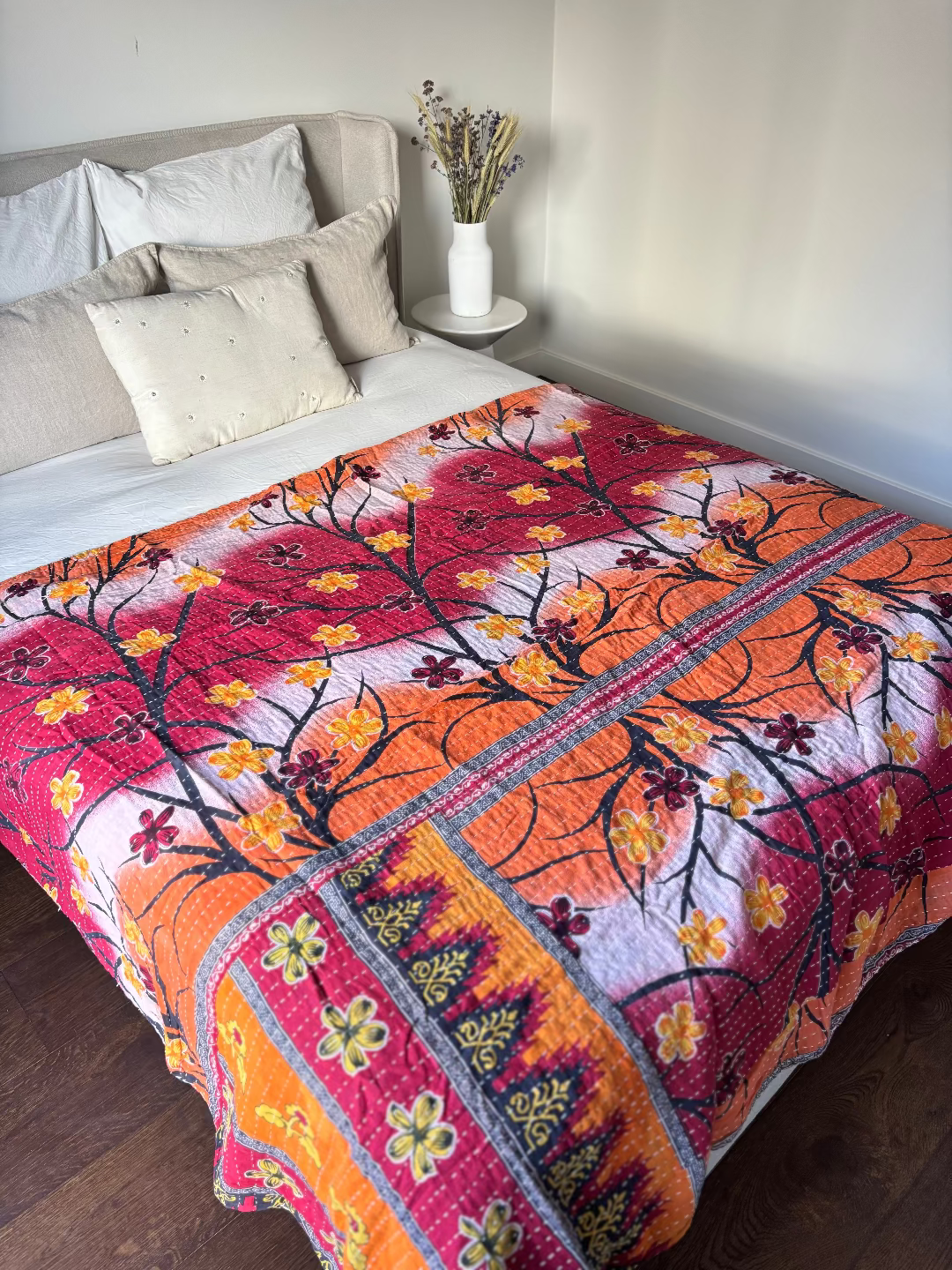 Reversible kantha blanket NO.1