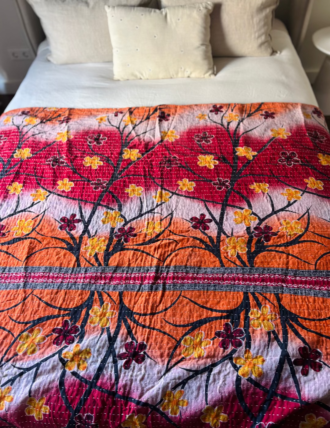 Reversible kantha blanket NO.1