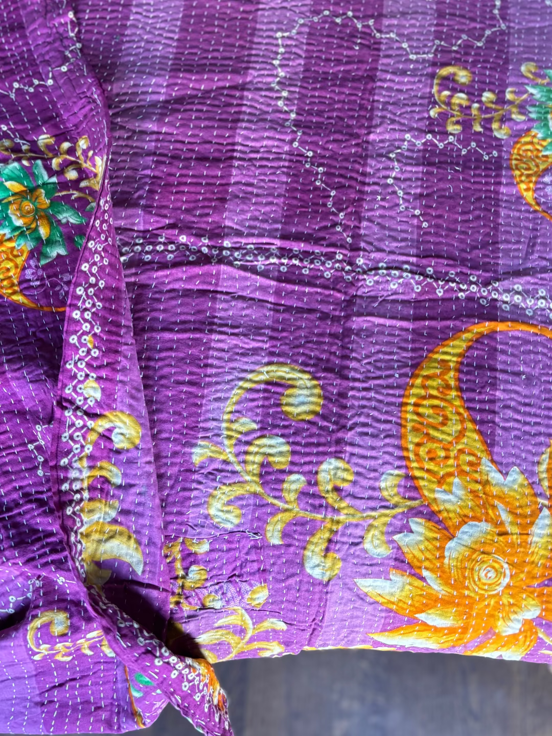 Reversible kantha blanket NO.1