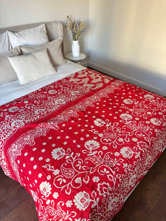 Reversible kantha blanket NO.1