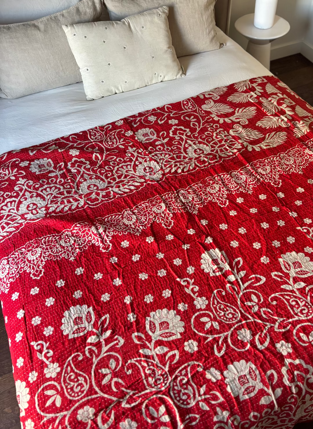Reversible kantha blanket NO.1