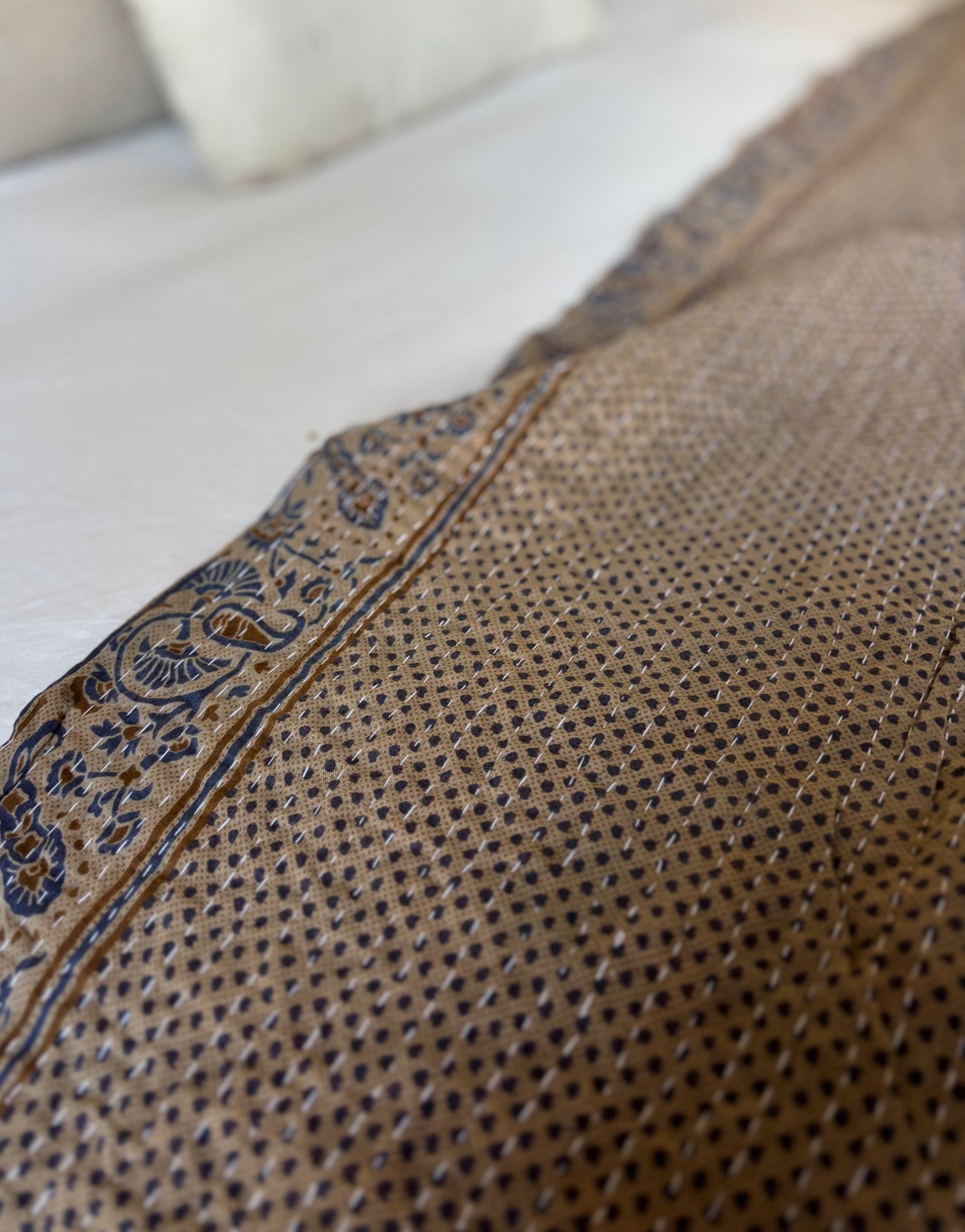 Reversible kantha blanket NO.1