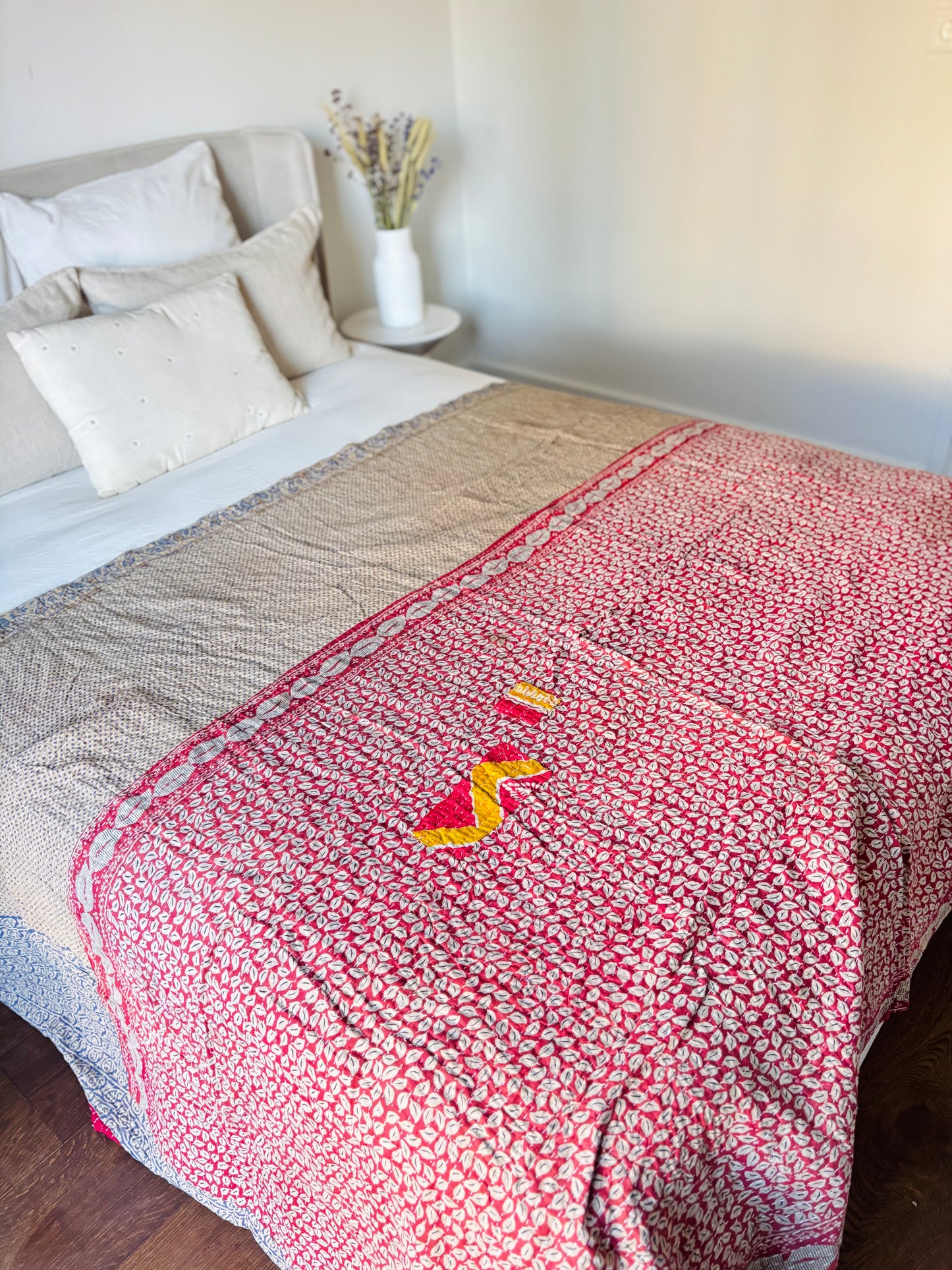 Reversible kantha blanket NO.1