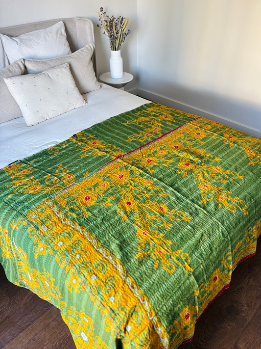 Reversible kantha blanket NO.1