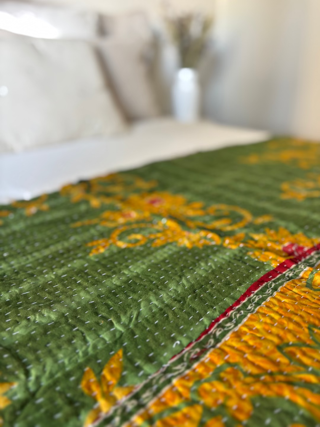 Reversible kantha blanket NO.1