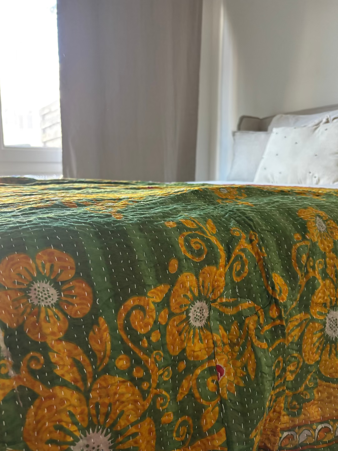 Reversible kantha blanket NO.1