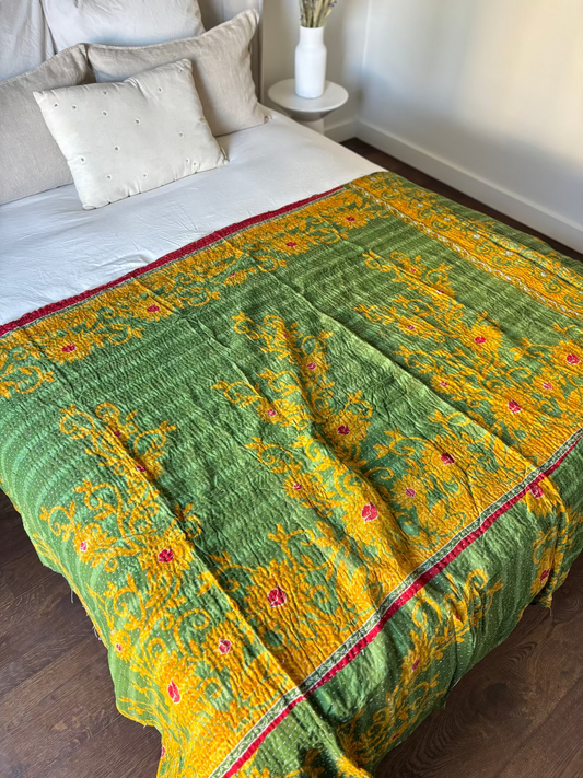 Reversible kantha blanket NO.1