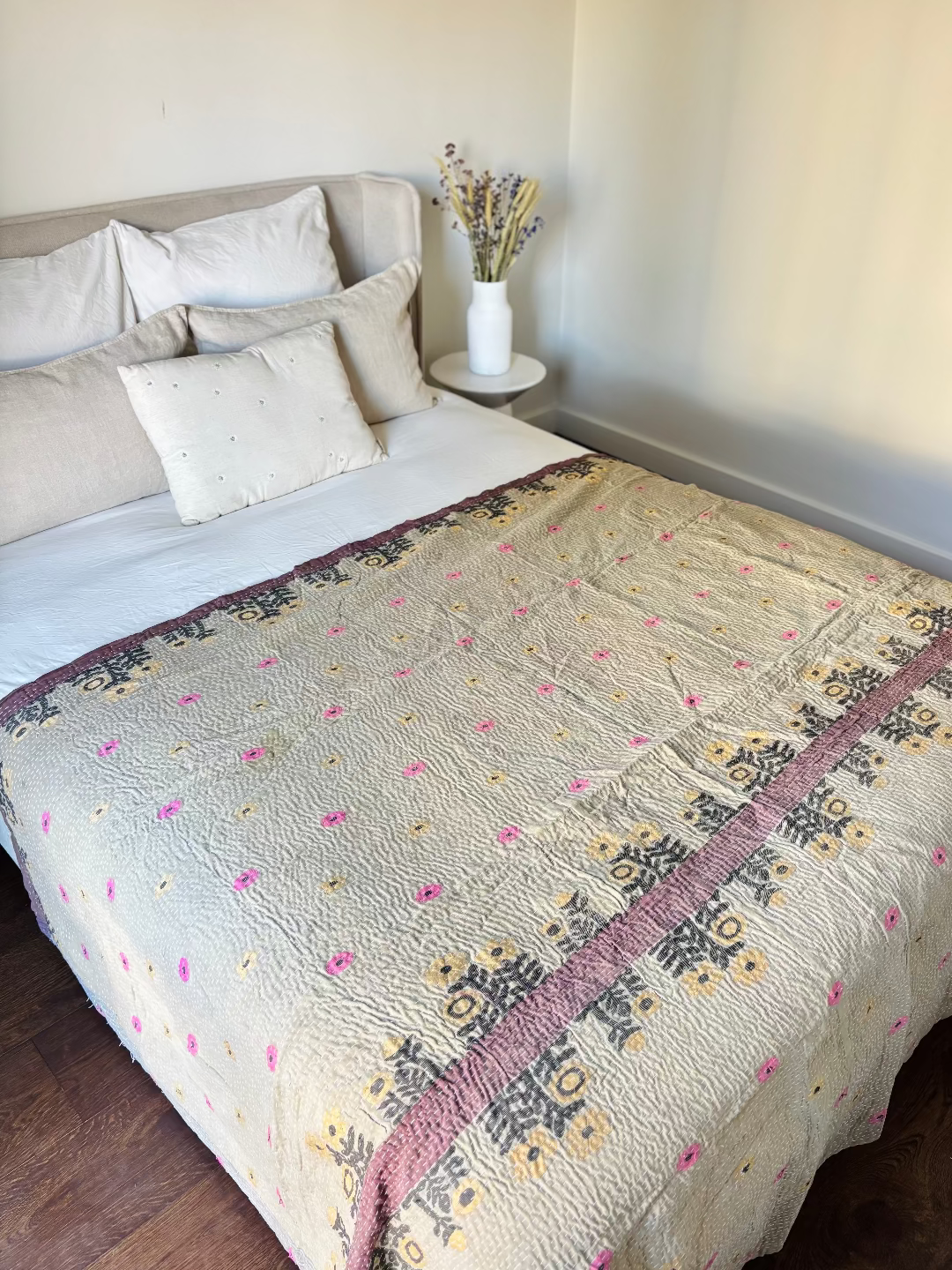 Reversible kantha blanket NO.1