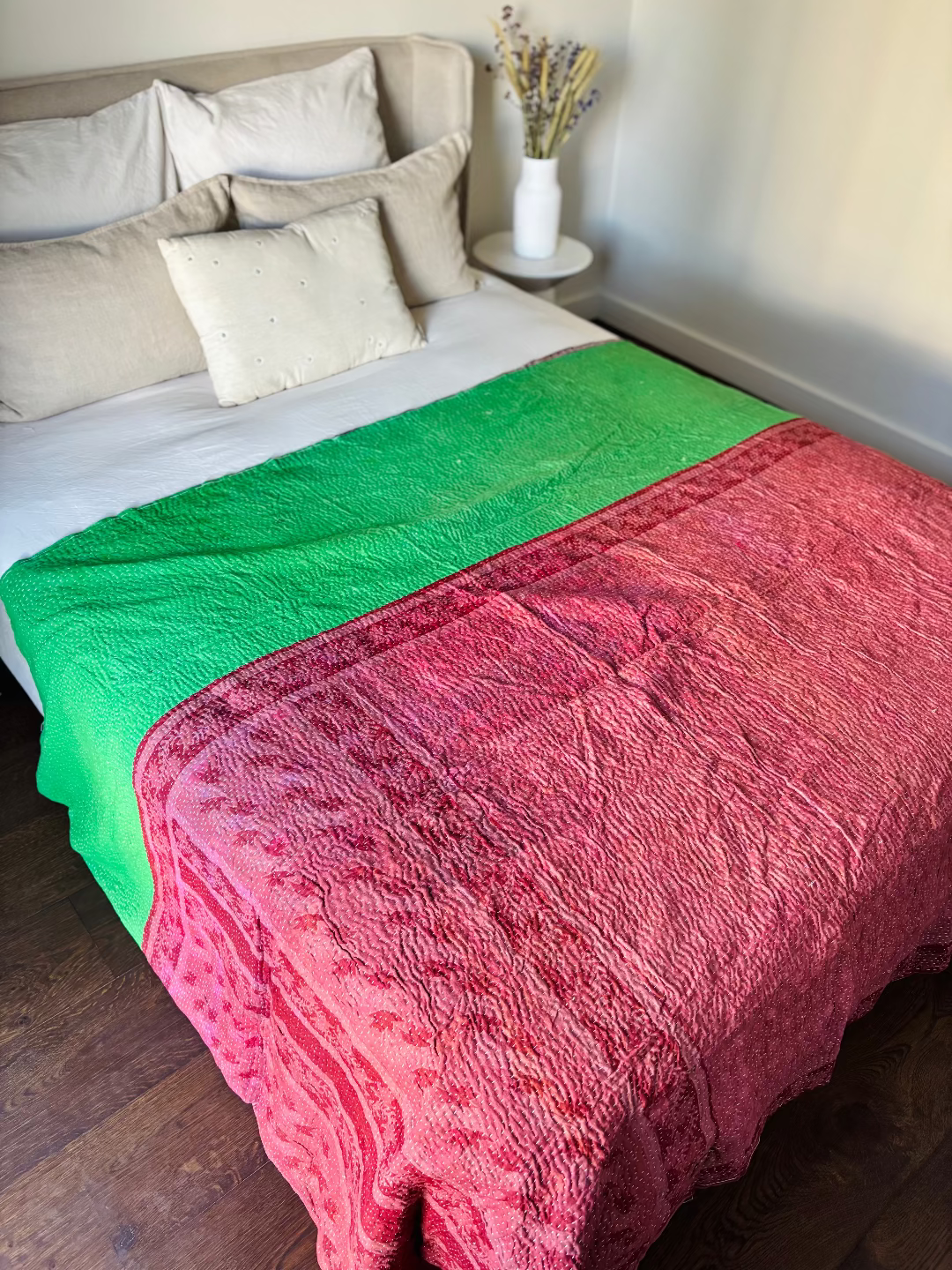 Reversible kantha blanket NO.1