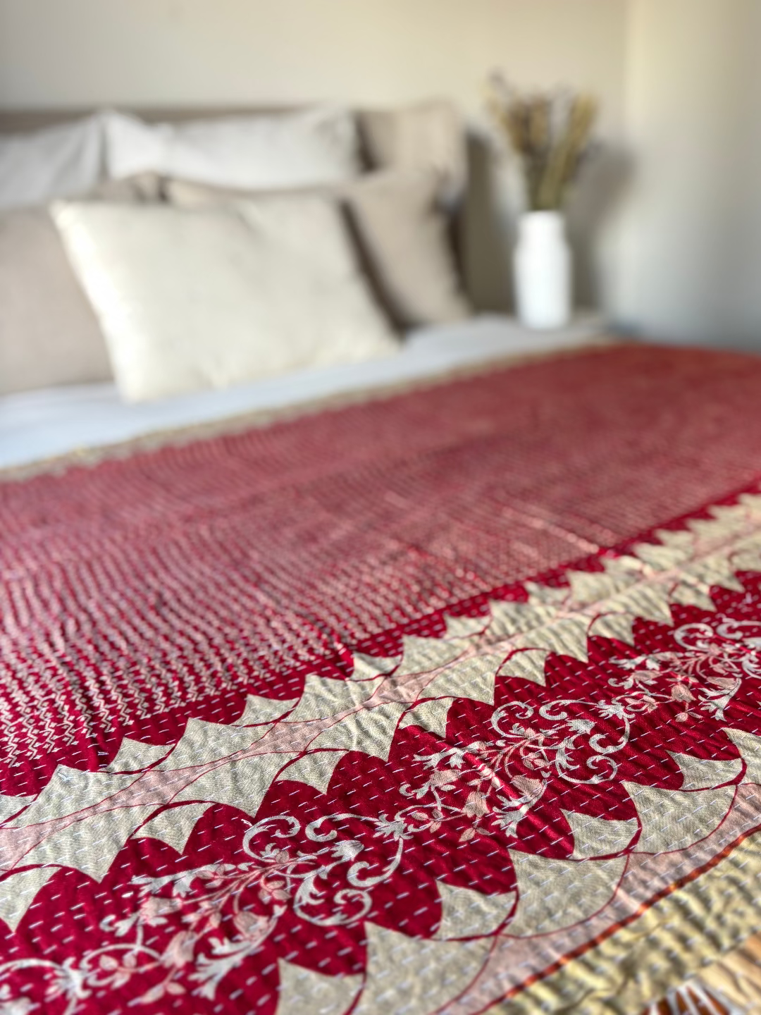 Reversible kantha blanket NO.1