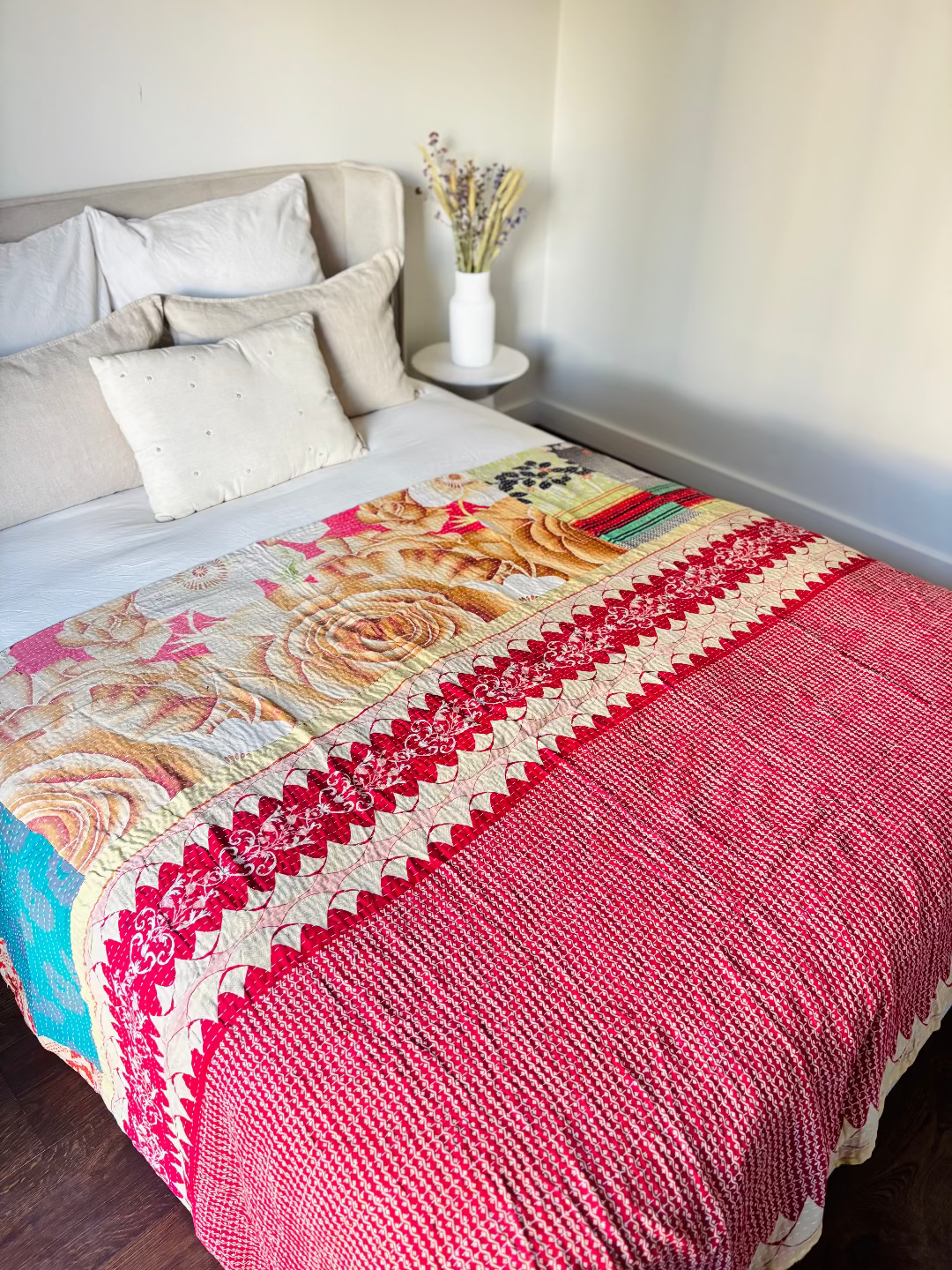 Reversible kantha blanket NO.1