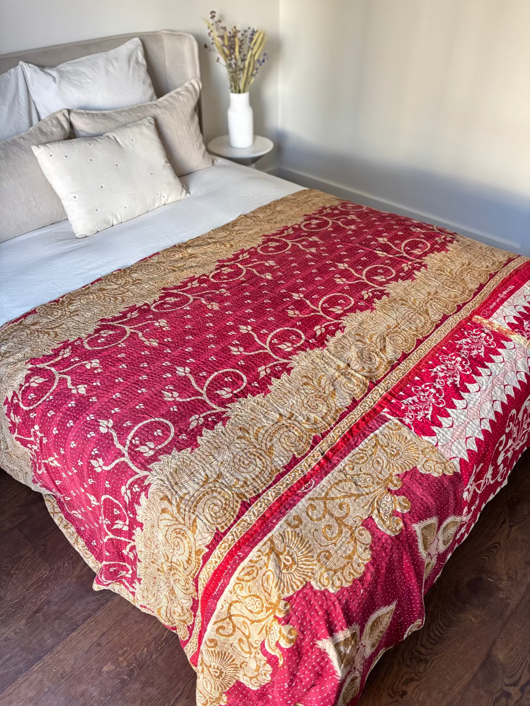 Reversible kantha blanket NO.1