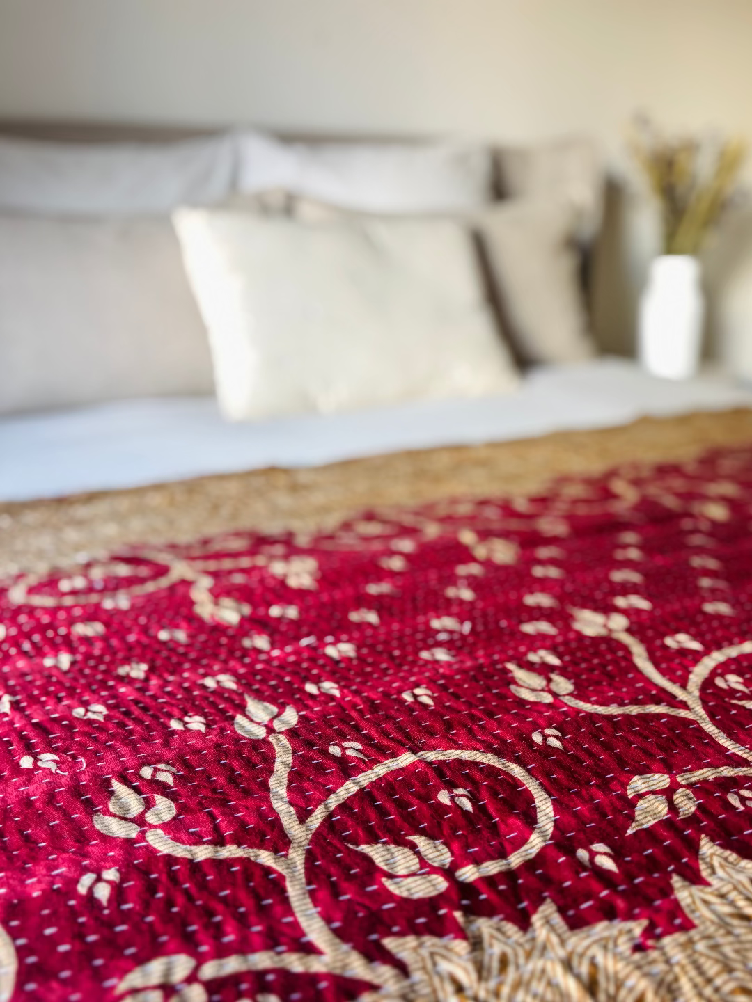 Reversible kantha blanket NO.1