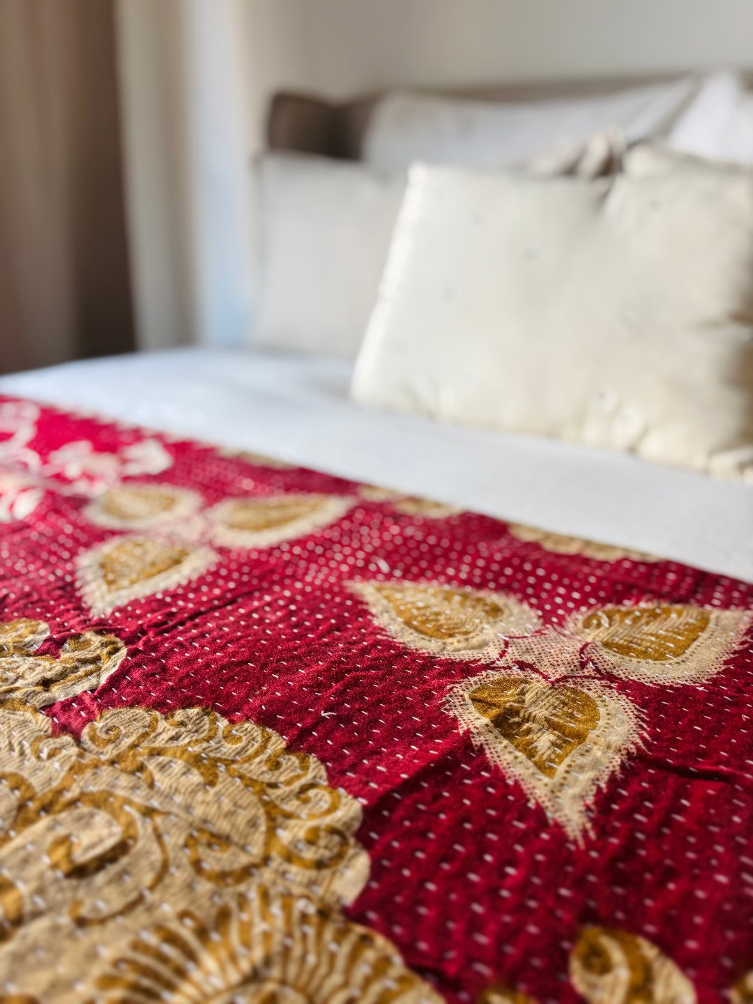 Reversible kantha blanket NO.1