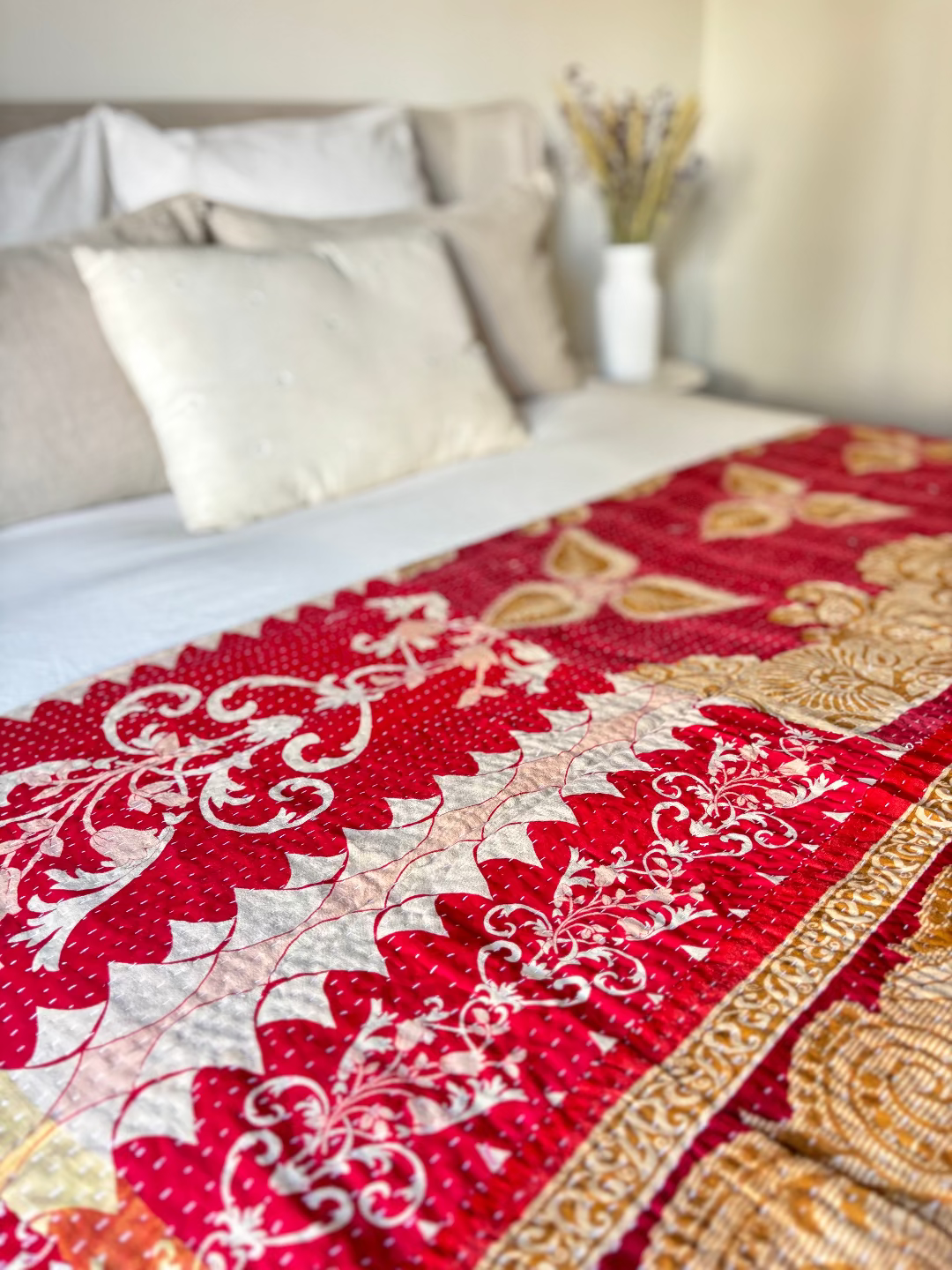 Reversible kantha blanket NO.1