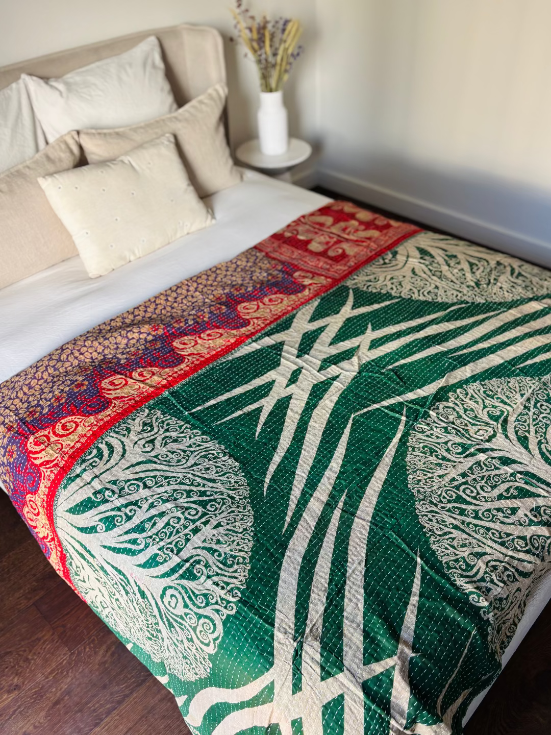 Reversible kantha blanket NO.1