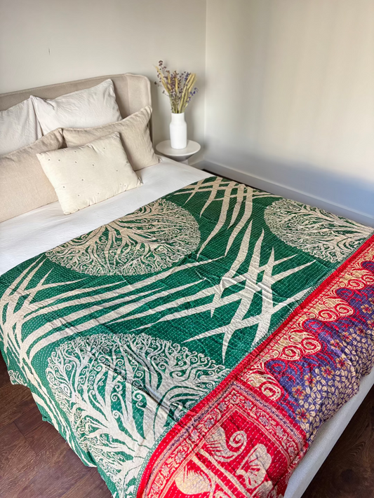 Reversible kantha blanket NO.1