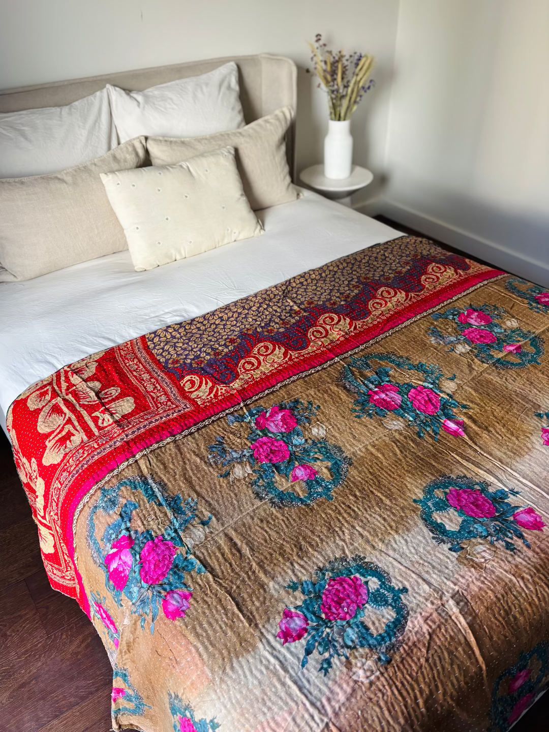 Reversible kantha blanket NO.1