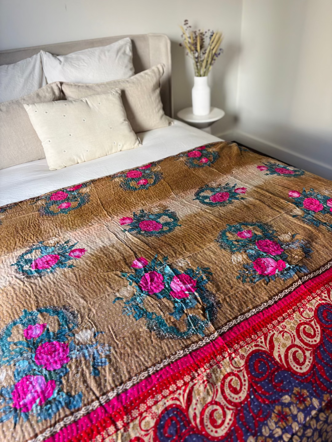 Reversible kantha blanket NO.1