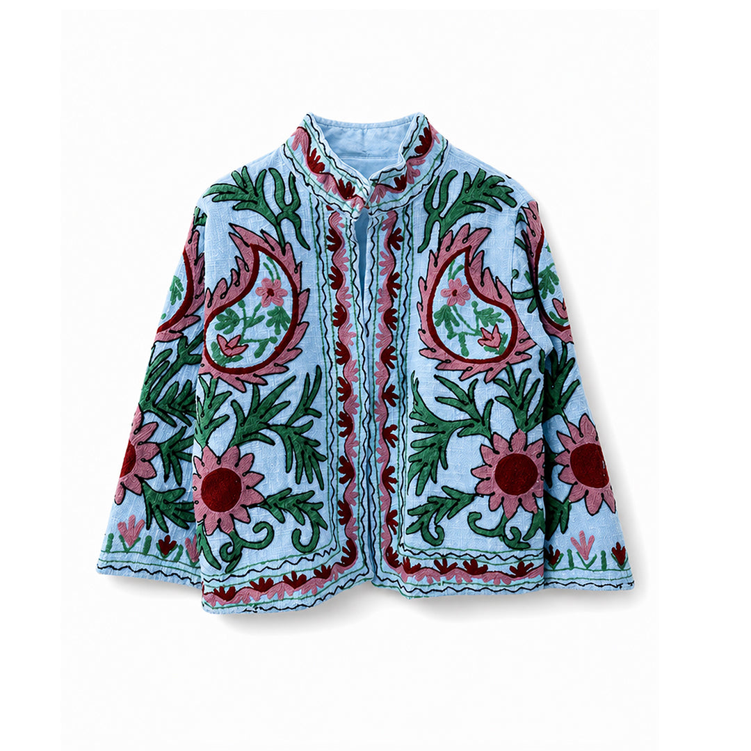 Jacket embroidered white