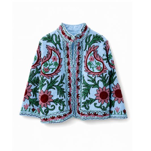 Jacket embroidered white
