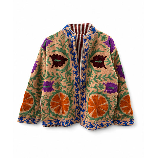 Jacket embroidered white